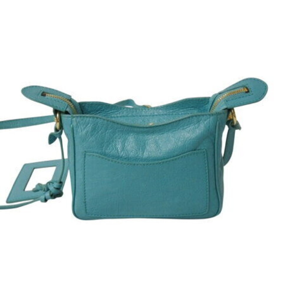BALENCIAGA The City Shoulder Bag Blue Green Leather - Picture 3 of 8